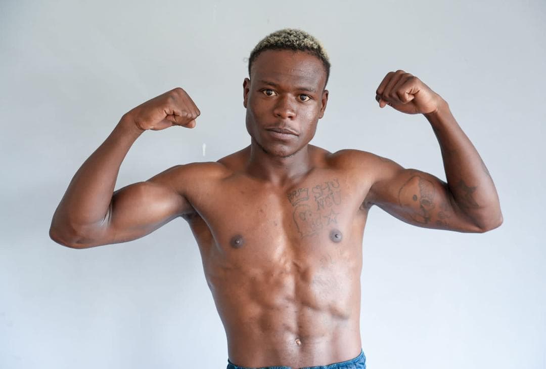 Portrait of Shungu Kupani, National Super Bantamweight Champion